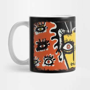 Weird Crazy Eyes Street Art Mug